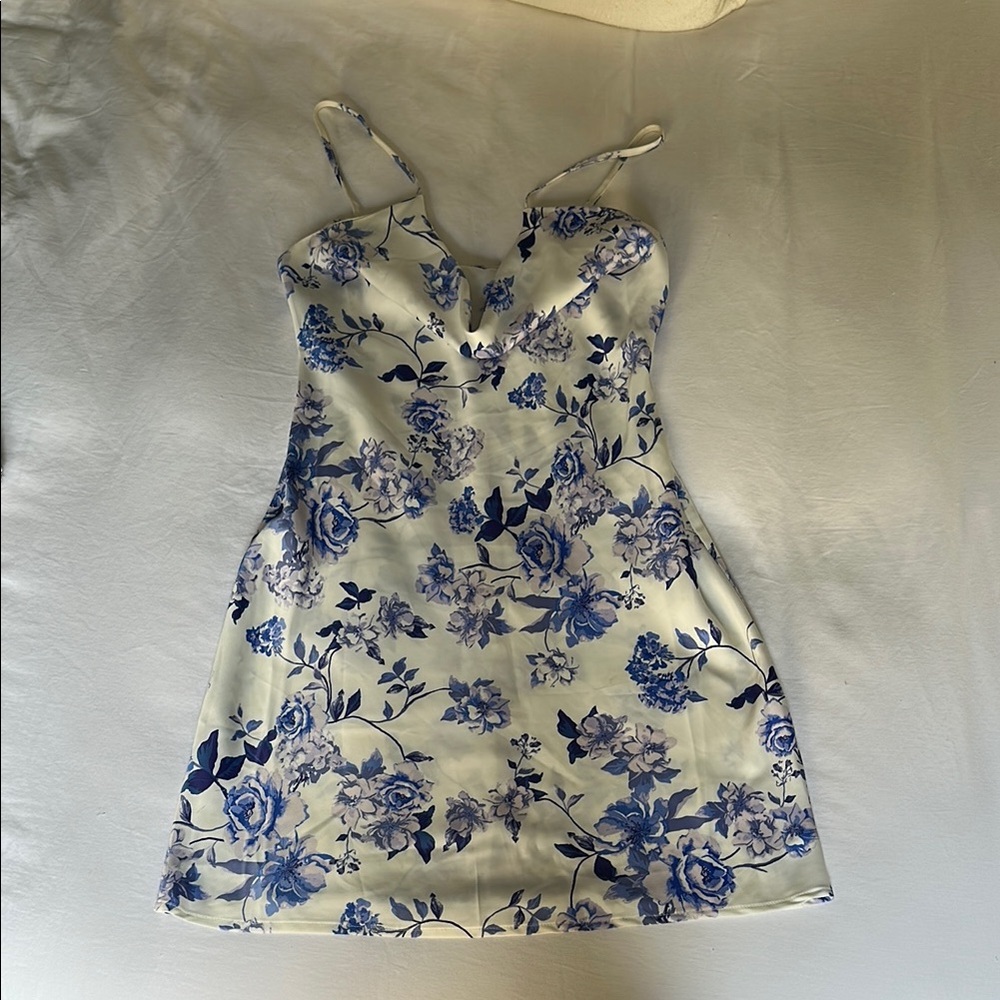 Urban Outfitters Blue Floral Mini Dress